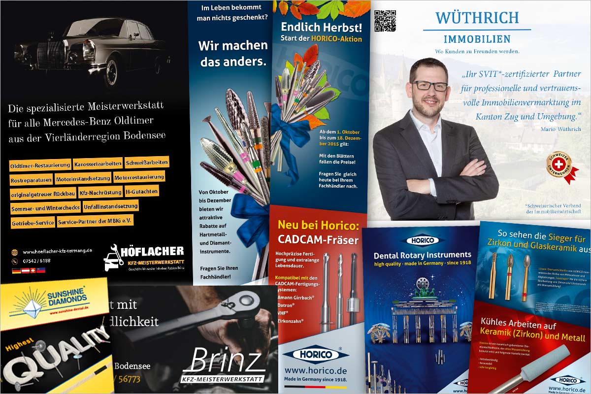 Print-Anzeigen + Werbeanzeigen der Werbeagentur und Kreativagentur für den Kanton Schwyz