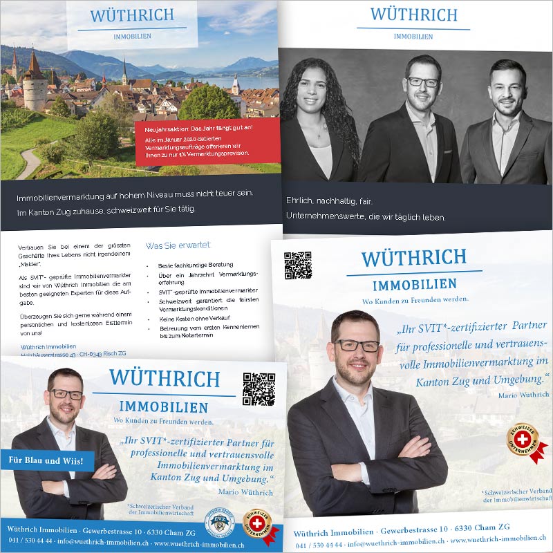 Referenz Flyer Grafikdesign der Werbeagentur und Kreativagentur Schwyz